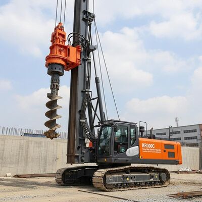 Heavy Duty Hydraulic Piling Rig KR300C with 54m Drilling Depth 2500mm Diameter and 320kN.m Torque
