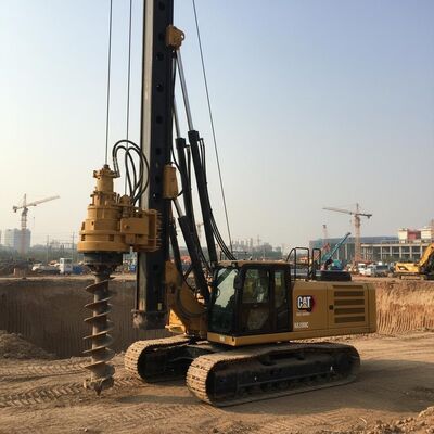 شاسی CAT KR300C دستگاه حفاری هیدرولیک با عمق 54 متر 320 kN.m گشتاور و قطر 2500mm