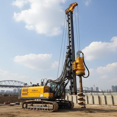 320kN.m Torque هیدرولیک درایوری حفاری Rig با 54m عمق حداکثر و 2500mm قطر حفاری
