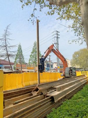 بیل مکانیکی جانبی 5.5kgm Side Grip Grammed Ground Vibratory Pile Hammer