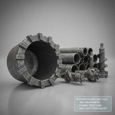 ابزارهای حفاری فونداسیون با قطر 600-3000 و پردازش آهنگری برای وزن سطل سنگین 990 کیلوگرم